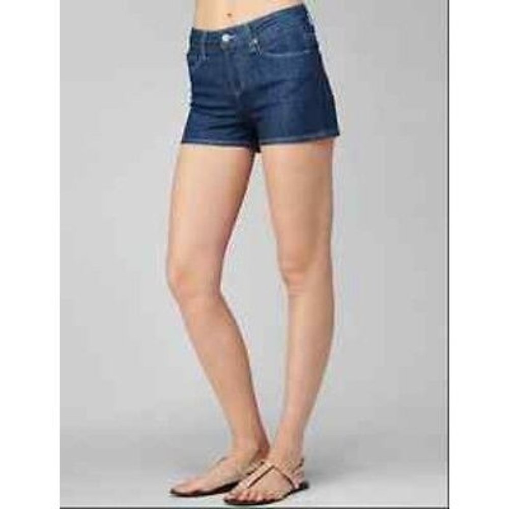PAIGE Dark Blue Denim Jean Shorts